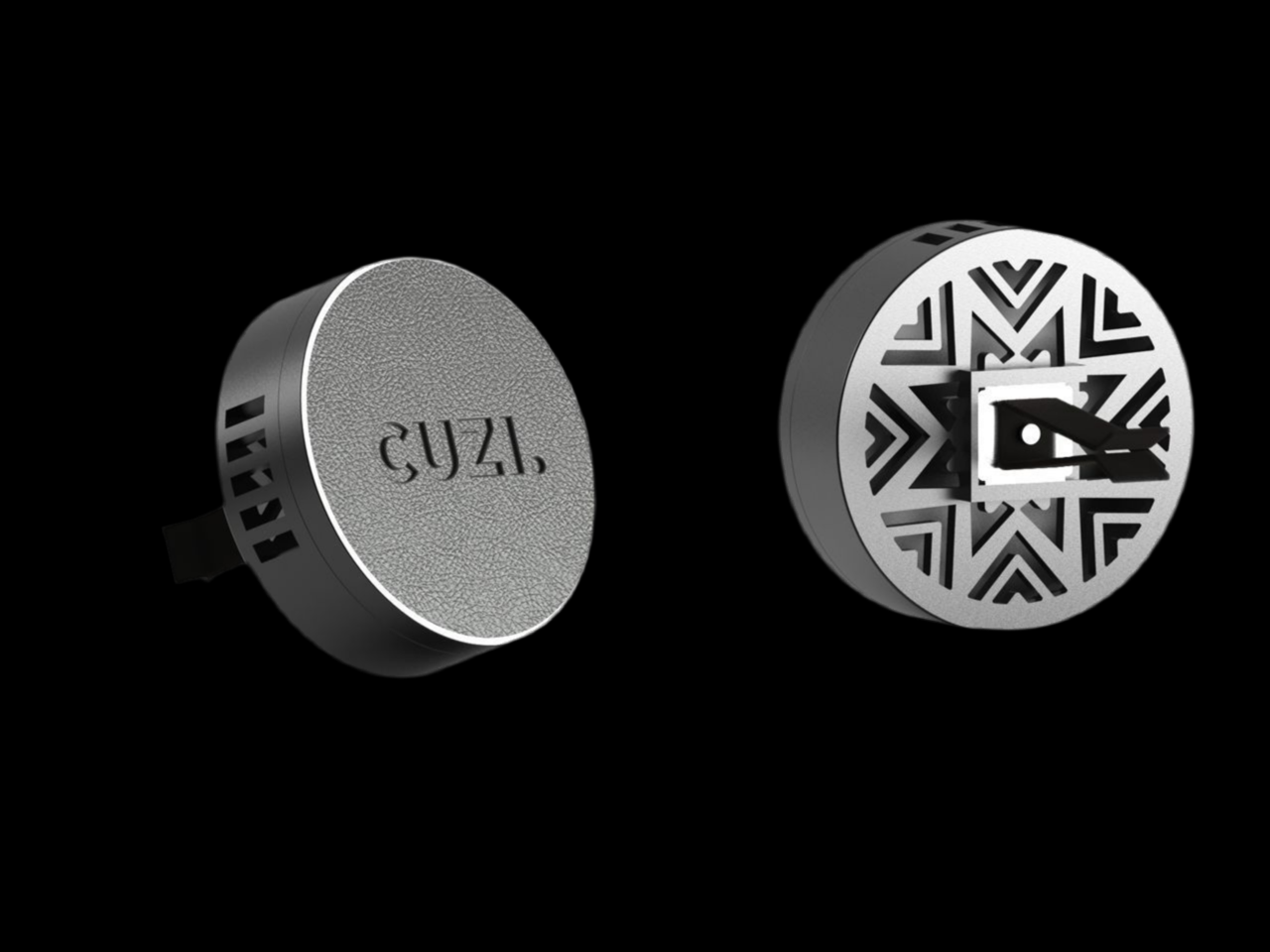 Exclusieve Cuzi. metalen auto parfum met geur