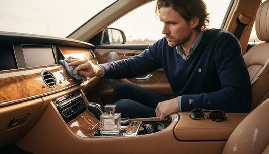 Stijlvolle fles autoparfum als eyecatcher in je auto